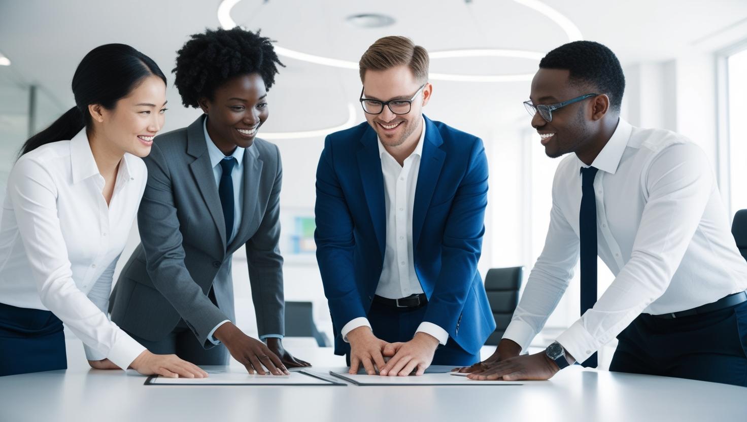 A professional manager overseeing a project on a tablet