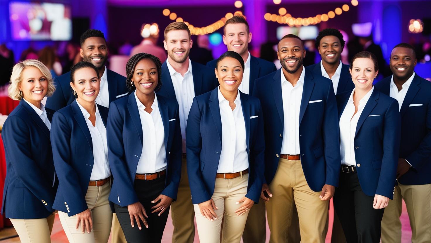 A person wearing an event staff vest, looking professional.